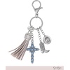 image:imageJessica Simpson Turquoise or Pave Crystal Bag Charm Keychain for WomenTurquoise Cross