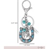 image:imageJessica Simpson Turquoise or Pave Crystal Bag Charm Keychain for WomenTurquoise Horse Shoe