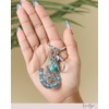 image:imageJessica Simpson Turquoise or Pave Crystal Bag Charm Keychain for WomenTurquoise Horse Shoe
