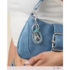 image:imageJessica Simpson Turquoise or Pave Crystal Bag Charm Keychain for WomenTurquoise Horse Shoe