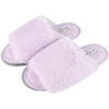 image:imageJessica Simpson Womens Plush Faux Fur Fuzzy Slide on Open Toe Slipper with Memory FoamLilac