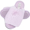 image:imageJessica Simpson Womens Plush Faux Fur Fuzzy Slide on Open Toe Slipper with Memory FoamLilac