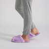 image:imageJessica Simpson Womens Plush Faux Fur Fuzzy Slide on Open Toe Slipper with Memory FoamLilac