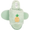 image:imageJessica Simpson Womens Plush Faux Fur Fuzzy Slide on Open Toe Slipper with Memory FoamMint