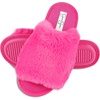 image:imageJessica Simpson Womens Plush Faux Fur Fuzzy Slide on Open Toe Slipper with Memory FoamNeon Pink