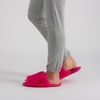 image:imageJessica Simpson Womens Plush Faux Fur Fuzzy Slide on Open Toe Slipper with Memory FoamNeon Pink