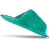 image:imageJessica Simpson Womens Plush Faux Fur Fuzzy Slide on Open Toe Slipper with Memory FoamSea Green