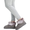 image:imageJessica Simpson Womens and Girls Microsuede Super Soft Bootie Slippers with Indoor Outdoor Sole Mommy amp Me Set OptionsGrey