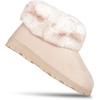 image:imageJessica Simpson Womens and Girls Microsuede Super Soft Bootie Slippers with Indoor Outdoor Sole Mommy amp Me Set OptionsSand