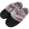 image:imageJessica Simpson womens Comfy Faux Fur House Slipper Scuff Memory Foam Slip on Antiskid SoleSlipperBlack