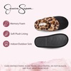 image:imageJessica Simpson womens Comfy Faux Fur House Slipper Scuff Memory Foam Slip on Antiskid SoleSlipperBlackLeopard