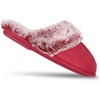 image:imageJessica Simpson womens Comfy Faux Fur House Slipper Scuff Memory Foam Slip on Antiskid SoleSlipperBurgundy