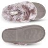 image:imageJessica Simpson womens Comfy Faux Fur House Slipper Scuff Memory Foam Slip on Antiskid SoleSlipperGrey