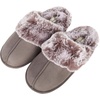 image:imageJessica Simpson womens Comfy Faux Fur House Slipper Scuff Memory Foam Slip on Antiskid SoleSlipperGrey