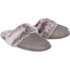 image:imageJessica Simpson womens Comfy Faux Fur House Slipper Scuff Memory Foam Slip on Antiskid SoleSlipperGrey