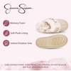 image:imageJessica Simpson womens Comfy Faux Fur House Slipper Scuff Memory Foam Slip on Antiskid SoleSlipperIvory