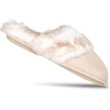 image:imageJessica Simpson womens Comfy Faux Fur House Slipper Scuff Memory Foam Slip on Antiskid SoleSlipperIvory