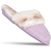 image:imageJessica Simpson womens Comfy Faux Fur House Slipper Scuff Memory Foam Slip on Antiskid SoleSlipperLilac
