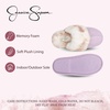 image:imageJessica Simpson womens Comfy Faux Fur House Slipper Scuff Memory Foam Slip on Antiskid SoleSlipperLilac
