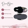 image:imageJessica Simpson womens Comfy Faux Fur House Slipper Scuff Memory Foam Slip on Antiskid SoleSlipperMulticolor Sequin