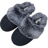 image:imageJessica Simpson womens Comfy Faux Fur House Slipper Scuff Memory Foam Slip on Antiskid SoleSlipperNavy