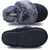 image:imageJessica Simpson womens Comfy Faux Fur House Slipper Scuff Memory Foam Slip on Antiskid SoleSlipperNavy