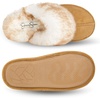 image:imageJessica Simpson womens Comfy Faux Fur House Slipper Scuff Memory Foam Slip on Antiskid SoleSlipperTan