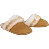 image:imageJessica Simpson womens Comfy Faux Fur House Slipper Scuff Memory Foam Slip on Antiskid SoleSlipperTan