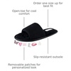 image:imageJessica Simpson womens Slideon Open Toe Slippers With Removable PatchesBlack