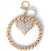image:imageJessica Simpson Turquoise or Pave Crystal Bag Charm Keychain for WomenGold Pave Heart