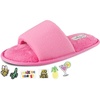 image:imageJessica Simpson womens Slideon Open Toe Slippers With Removable PatchesNeon Pink