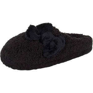 image:imageJessica Simpson Girls Plush Marshmallow Slide on House Slipper Clog With Memory FoamBlack
