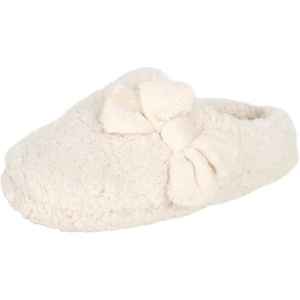 image:imageJessica Simpson Girls Plush Marshmallow Slide on House Slipper Clog With Memory FoamIvory
