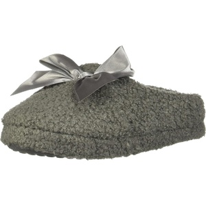 image:imageJessica Simpson UnisexChild Plush Marshmallow Slide on House Slipper Clog with Memory FoamGrey Satin Bow