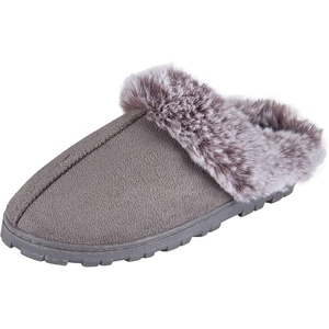image:imageJessica Simpson Womens Faux Fur Clog  Comfy Furry Soft Indoor House Slippers with Memory FoamGrey