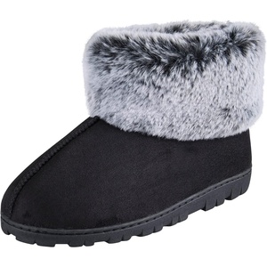 image:imageJessica Simpson Womens and Girls Microsuede Super Soft Bootie Slippers with Indoor Outdoor Sole Mommy amp Me Set OptionsBlack