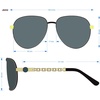 image:imageJessica Simpson Womens Classic Elegant and Metal Aviator Pilot Sunglasses UV400 ProtectionGold  Black