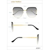 image:imageJessica Simpson Womens Flush Lens Metal Chic Refined Metal Elegant Cat Eye Sunglasses with UV400 ProtectionWhite Silver