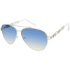 image:imageJessica Simpson Womens Metal Aviator Pilot SunglassesSilver  White