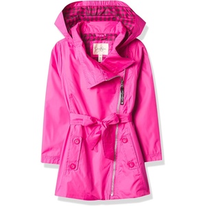 image:imageJessica Simpson Girls Pretty Trench CoatFuchsia Pink Gingham