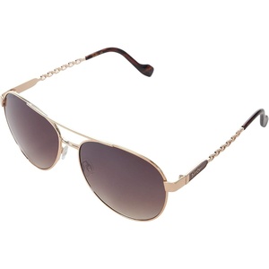 image:imageJessica Simpson Womens Classic Elegant and Metal Aviator Pilot Sunglasses UV400 ProtectionGoldTortoise FrameGradient BrownTinted Lens