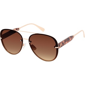 image:imageJessica Simpson Womens Classic Elegant and Metal Aviator Pilot Sunglasses UV400 ProtectionRosegold Tortoise
