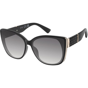 image:imageJessica Simpson Womens Jessica Simpson Flush Lens Cat Eye With Quilted Temple DetailBlack