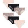 image:imageJessica Simpson Seamless Underwear For Women Lace Hipster Panties Cute Breathable and Comfortable Multipack Ropa InteriorPearlBlackBlush 6 Pack