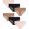 image:imageJessica Simpson Seamless Underwear For Women Lace Hipster Panties Cute Breathable and Comfortable Multipack Ropa InteriorPearlDolceBlack 6 Pack