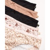 image:imageJessica Simpson Womens Bikini Underwear  5 Pack Sexy Lace Trim Seamless Panties Briefs for WomenBlackBlackTextured Animal Pearl BlushDolceMellow Garden Pearl