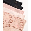image:imageJessica Simpson Womens Hipster Underwear  5 Pack Microfiber Lace Trim No Show Seamless Panties Sizes SXLRose Multi