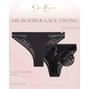 image:imageJessica Simpson Womens Tanga Underwear  3 Pack6 Pack Soft Microfiber Lace Back Panties  Breathable Underwear for WomenPearl 3pk