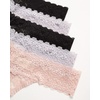 image:imageJessica Simpson Womens Thong Underwear  5 Pack Microfiber Stretch Lace Panties Soft amp Sexy Lingerie for WomenRose SmokeBlackBlackRaindropsRaindrops