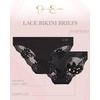 image:imageJessica Simpson Womens Underwear  3 Pack Microfiber Lace Bikini Panties SXLBlack
